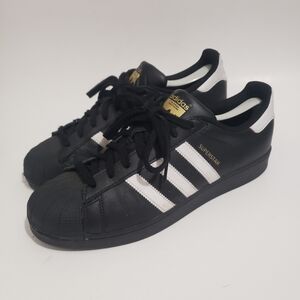 ADIDAS Originals Superstar Core Black Cloud White Gold B27140 Men's sz 11